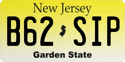 NJ license plate B62SIP
