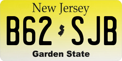 NJ license plate B62SJB