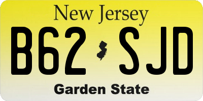 NJ license plate B62SJD