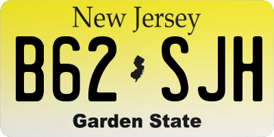 NJ license plate B62SJH