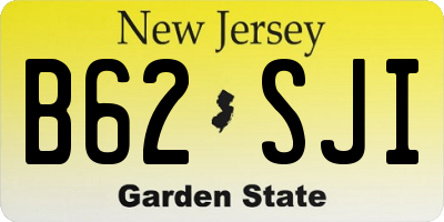 NJ license plate B62SJI