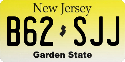 NJ license plate B62SJJ