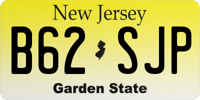 NJ license plate B62SJP