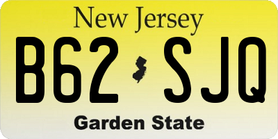 NJ license plate B62SJQ