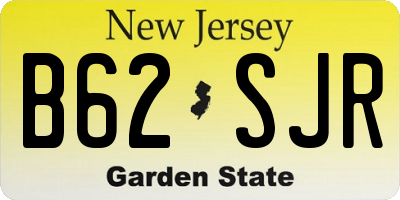 NJ license plate B62SJR