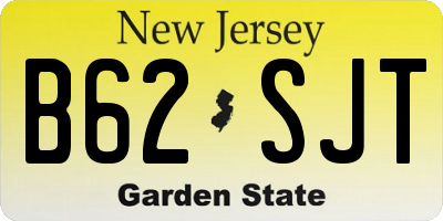 NJ license plate B62SJT