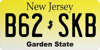 NJ license plate B62SKB