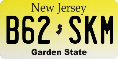 NJ license plate B62SKM