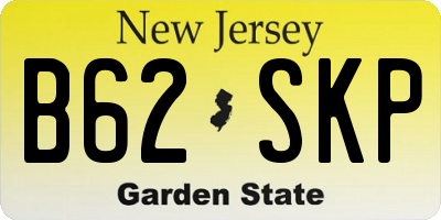 NJ license plate B62SKP