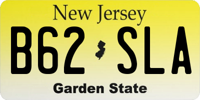 NJ license plate B62SLA