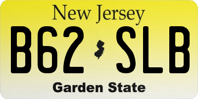 NJ license plate B62SLB