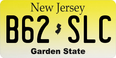 NJ license plate B62SLC