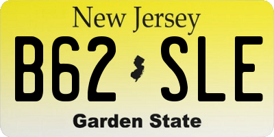 NJ license plate B62SLE