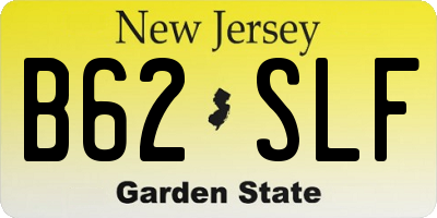 NJ license plate B62SLF
