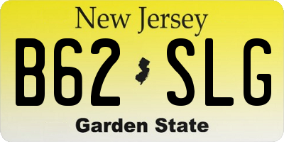 NJ license plate B62SLG