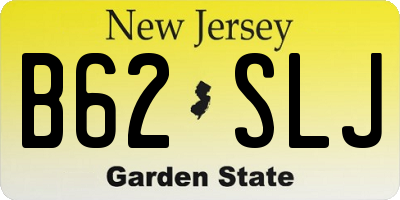 NJ license plate B62SLJ