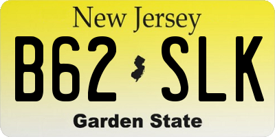 NJ license plate B62SLK