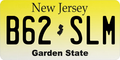 NJ license plate B62SLM