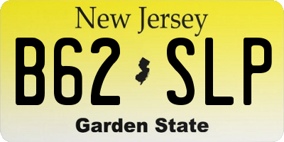 NJ license plate B62SLP