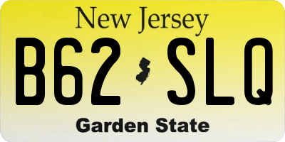 NJ license plate B62SLQ
