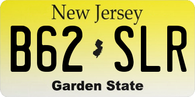 NJ license plate B62SLR