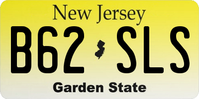 NJ license plate B62SLS