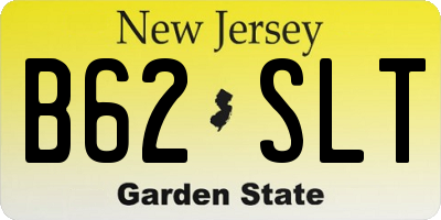 NJ license plate B62SLT