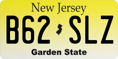 NJ license plate B62SLZ