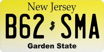 NJ license plate B62SMA