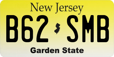 NJ license plate B62SMB