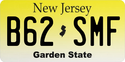 NJ license plate B62SMF