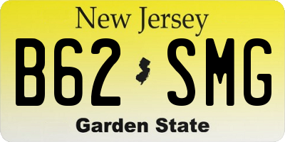 NJ license plate B62SMG