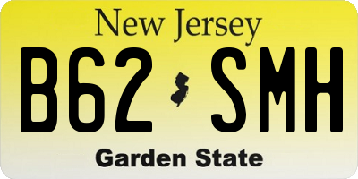 NJ license plate B62SMH
