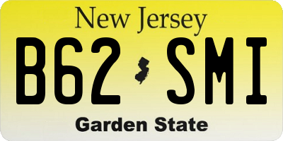 NJ license plate B62SMI