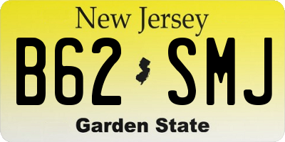 NJ license plate B62SMJ