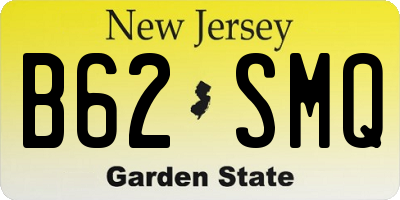 NJ license plate B62SMQ