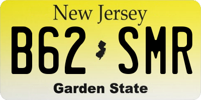 NJ license plate B62SMR