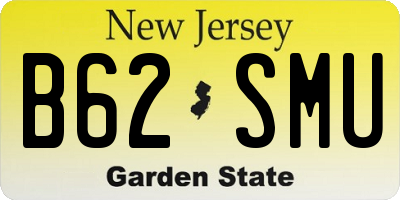 NJ license plate B62SMU