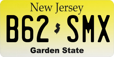 NJ license plate B62SMX