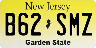 NJ license plate B62SMZ