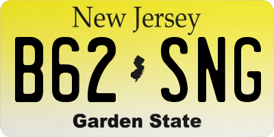 NJ license plate B62SNG