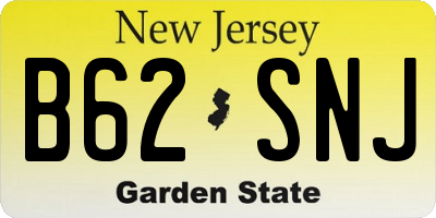 NJ license plate B62SNJ
