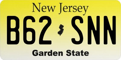 NJ license plate B62SNN