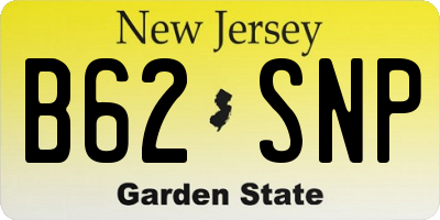 NJ license plate B62SNP