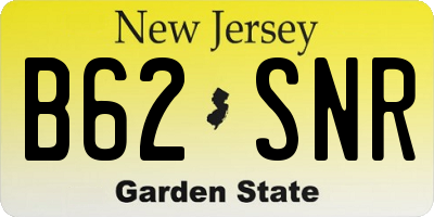 NJ license plate B62SNR