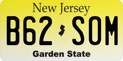 NJ license plate B62SOM