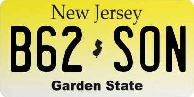 NJ license plate B62SON