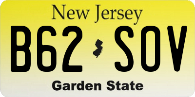 NJ license plate B62SOV