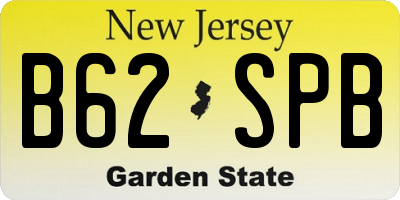 NJ license plate B62SPB