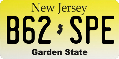 NJ license plate B62SPE